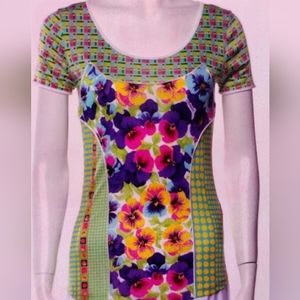 Versace printed scoop neck t- shirt